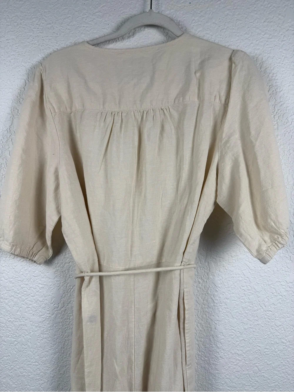 Madewell Linen Blend Jumpsuit | Puff Sleeve Utility Romper | NWT | XL - Picture 8 of 13